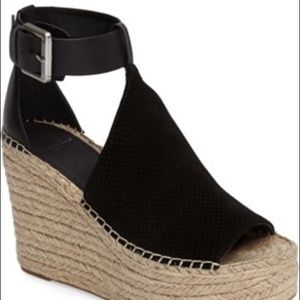 Marc Fisher Annie Perforated Black Espadrille